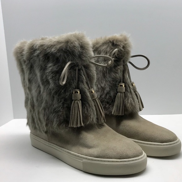 tory burch rabbit fur boots
